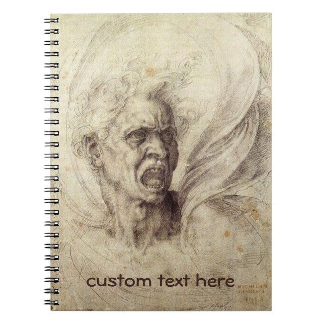 Michelangelo's Damned Soul, Head of a Man Notebook (Front)