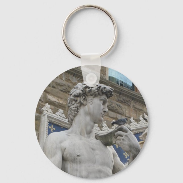 Michelangelo's David, Florence Italy Key Ring (Front)