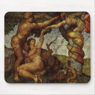 Michelangelo's Fall and Expulsion, Garden of Eden Mouse Pad