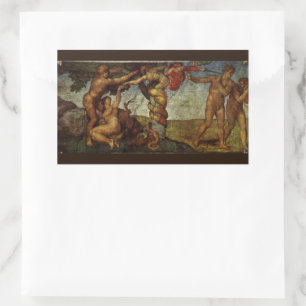 Michelangelo's Fall and Expulsion, Garden of Eden Rectangular Sticker