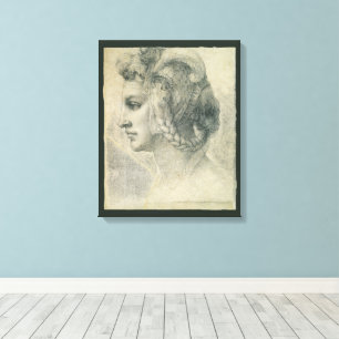 Michelangelo's Ideal Head of a Woman Canvas Print