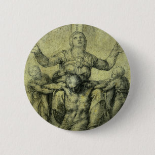 Michelangelo's Pieta for Vittoria Colonna 6 Cm Round Badge
