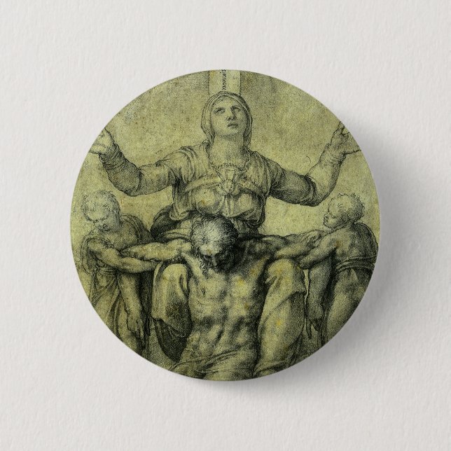 Michelangelo's Pieta for Vittoria Colonna 6 Cm Round Badge (Front)
