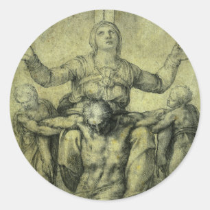 Michelangelo's Pieta for Vittoria Colonna Classic Round Sticker