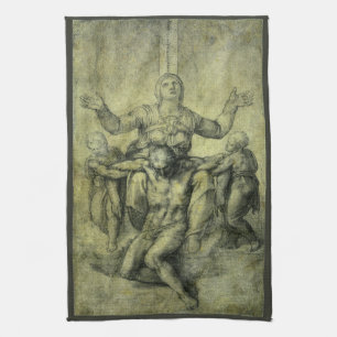 Michelangelo's Pieta for Vittoria Colonna Tea Towel
