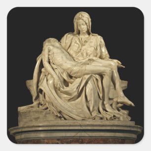 Michelangelo's Pieta Square Sticker