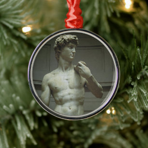 Michelangelo's Statue of David Metal Tree Decoration