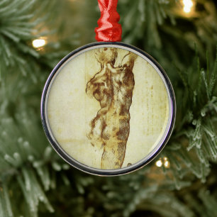 Michelangelo's Study for the Battle of Cascina Metal Tree Decoration