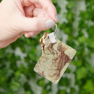 Michelangelo's Study of a Libyan Sibyl Key Ring