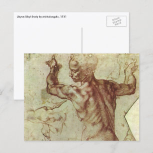 Michelangelo's Study of a Libyan Sibyl Postcard