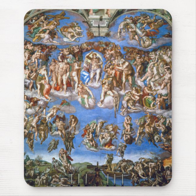 Michelangelo's The Last Judgement Mouse Pad (Front)