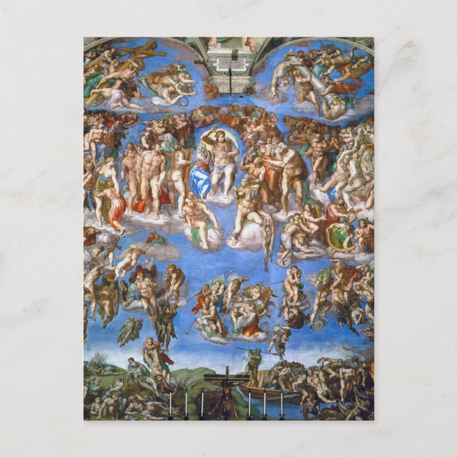 Michelangelo's The Last Judgement Postcard (Front)