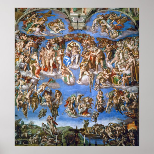 Michelangelo's The Last Judgment Poster (Front)