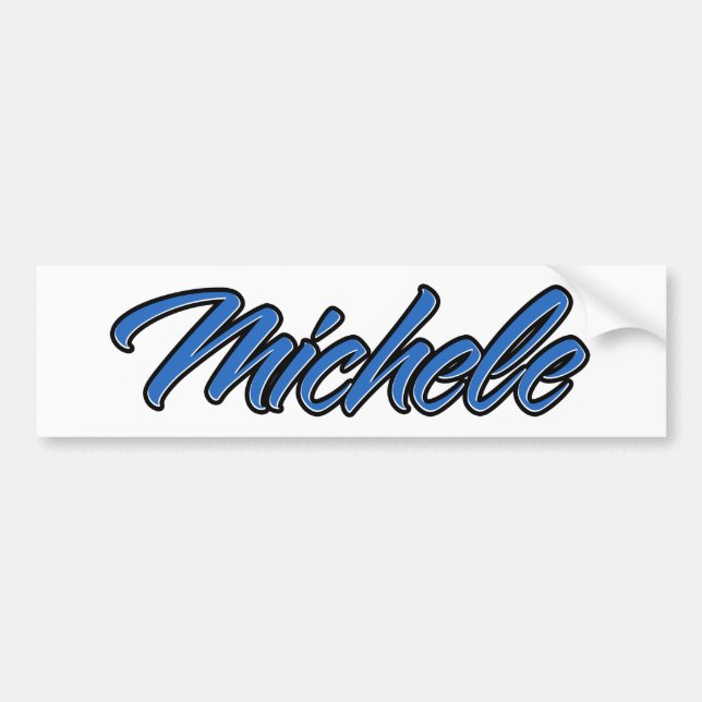 Michele Name blue Aufkleber Sticker Autoaufkleber (Front)