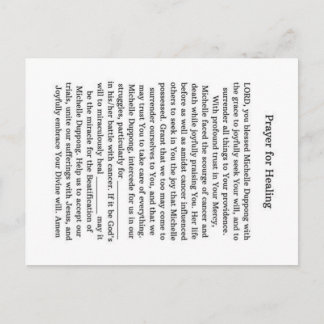 Michelle Duppong Announcement Postcard