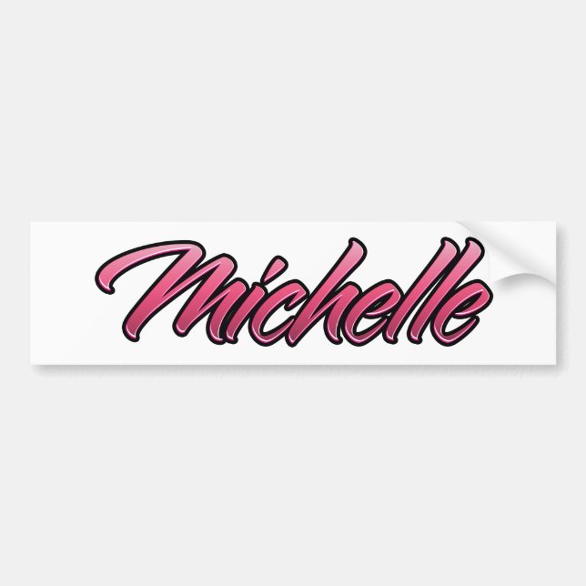 Michelle faded pink Aufkleber Sticker (Front)
