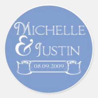 michelle logo classic round sticker
