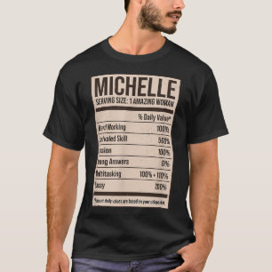 Michelle Nutrition Facts Name Nickname Alias Title T-Shirt