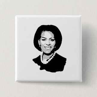 Michelle Obama 15 Cm Square Badge