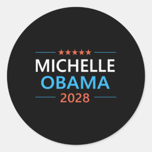 Michelle Obama 2028 For President Democrat Electio Classic Round Sticker
