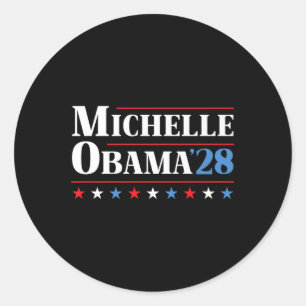 Michelle Obama 2028 For President Premium Classic Round Sticker