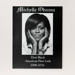 MICHELLE OBAMA FIRST BLACK FIRST LADY poster Jigsaw Puzzle