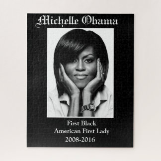 MICHELLE OBAMA FIRST BLACK FIRST LADY poster Jigsaw Puzzle
