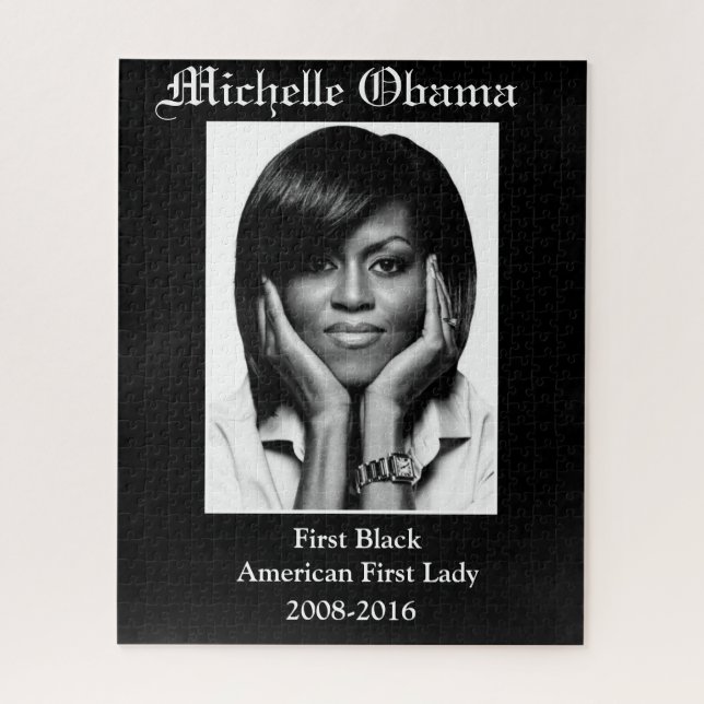 MICHELLE OBAMA FIRST BLACK FIRST LADY poster Jigsaw Puzzle (Vertical)