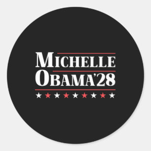 Michelle Obama For President 2028 Premium Classic Round Sticker