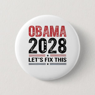 Michelle Obama for President Obama 2028   6 Cm Round Badge