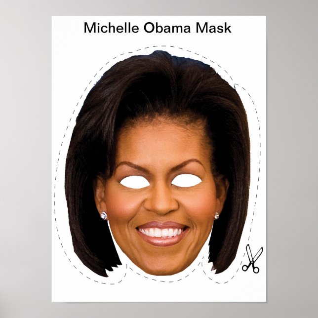 Michelle Obama Halloween Mask Poster (Front)