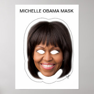 Michelle Obama Mask Poster