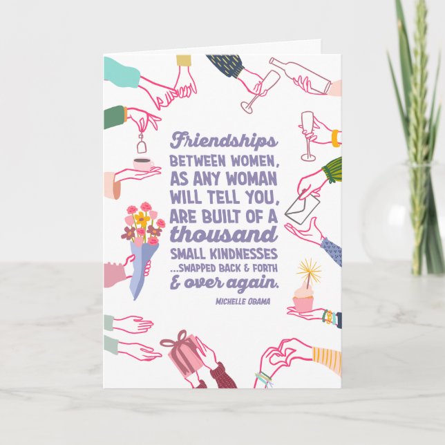 Michelle Obama Quote Galentine's Day Card (Front)