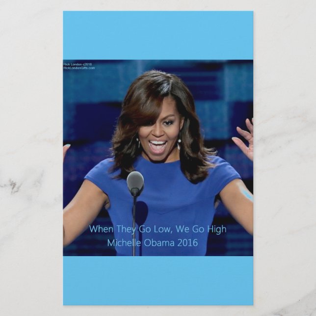 Michelle Obama "We Go High" Collectable Stationery (Front)