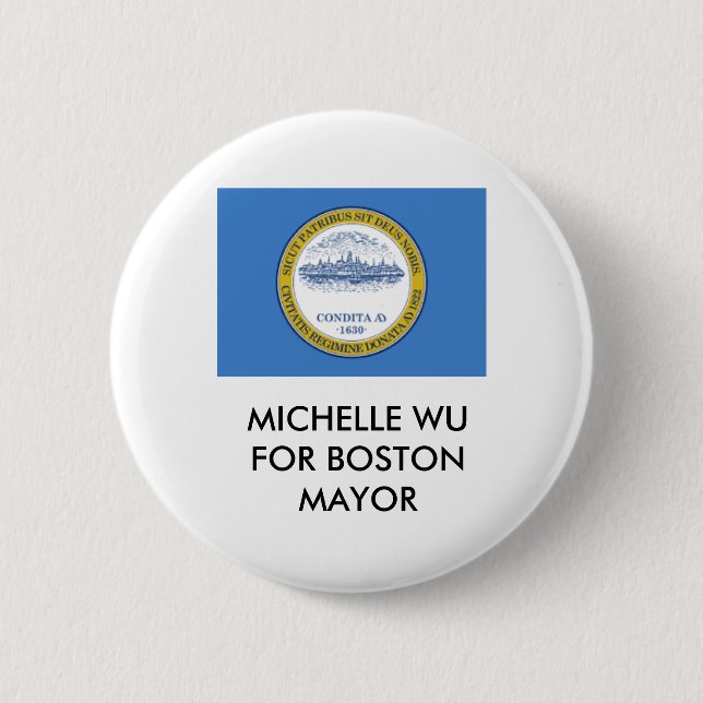 MICHELLE WU FOR BOSTON MAYOR BUTTON (Front)