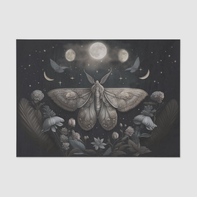 Michelle's Fluttering Moon, Magnificent Moth Tissue Paper (Front)