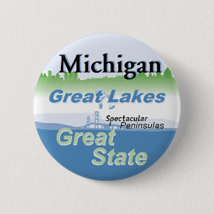 MICHIGAN 6 CM ROUND BADGE