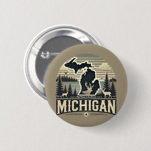 Michigan 6 Cm Round Badge