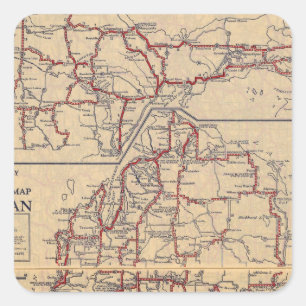 Michigan 6 square sticker