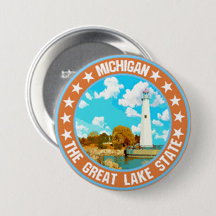 Michigan 7.5 cm round badge
