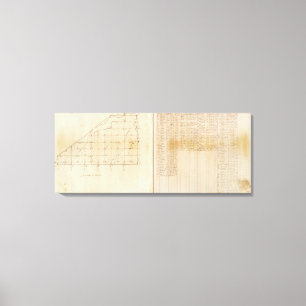 Michigan and Indiana Survey Canvas Print