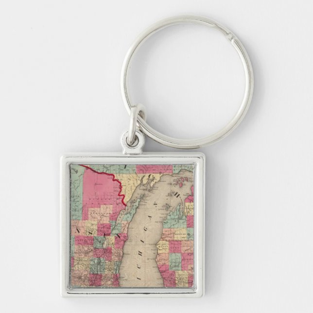 Michigan and Wisconsin Key Ring (Front)