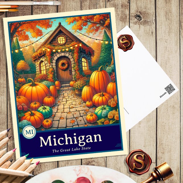 Michigan | Anime Style Cel Shaded Postcard (Creator Uploaded)