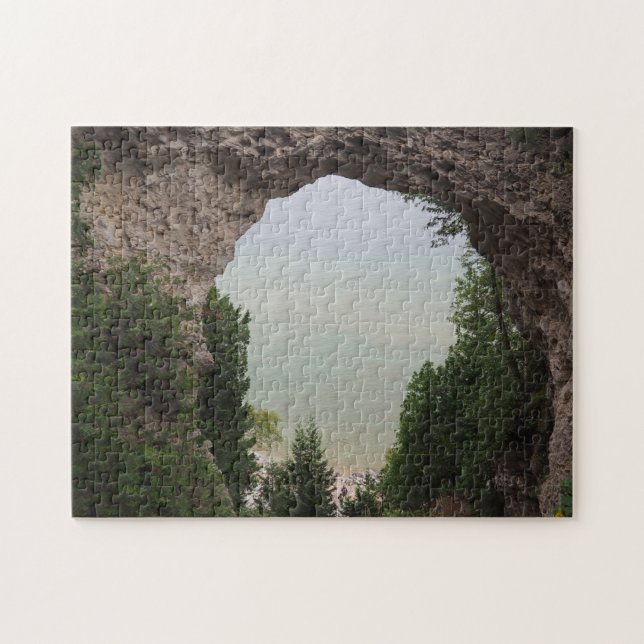 Michigan Arch Rock Geology Photo Jigsaw Puzzle (Horizontal)