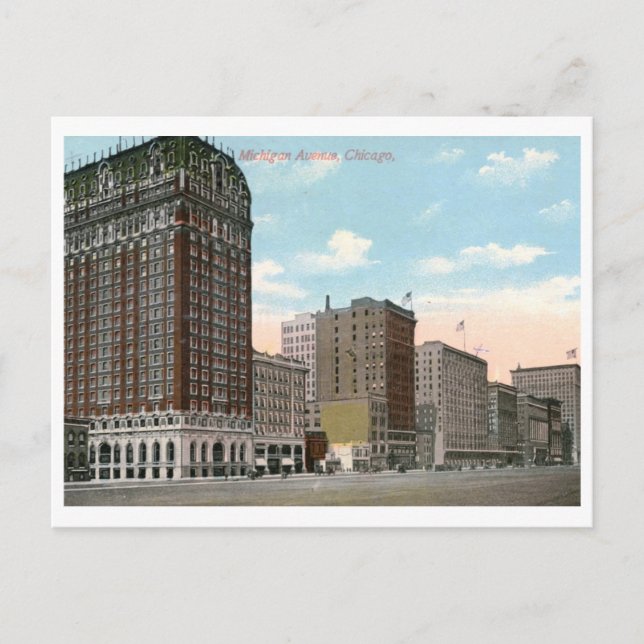 Michigan Ave., Chicago Vintage Postcard (Front)
