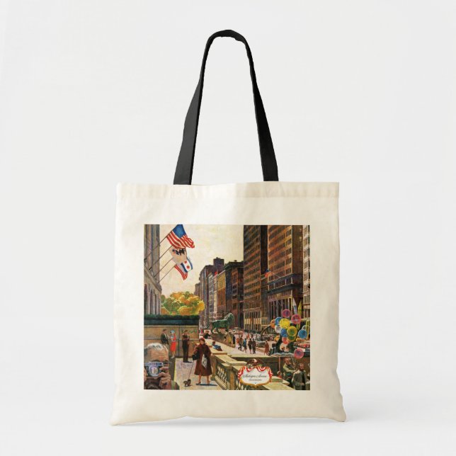 Michigan Avenue, Chicago by John Falter Tote Bag (Front)