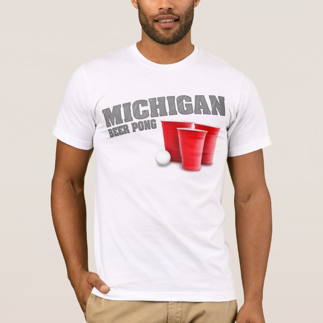 Michigan Beer Pong T-Shirt (Front)