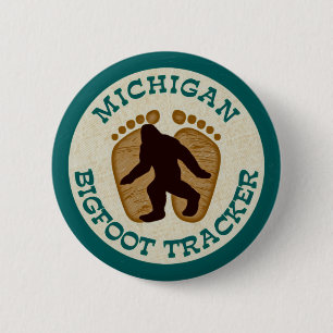 Michigan Bigfoot Tracker 6 Cm Round Badge