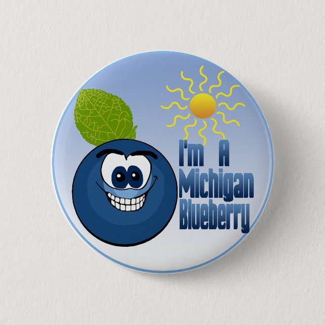 Michigan Blueberry 6 Cm Round Badge (Front)