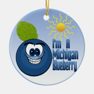 Michigan Blueberry Ceramic Tree Decoration